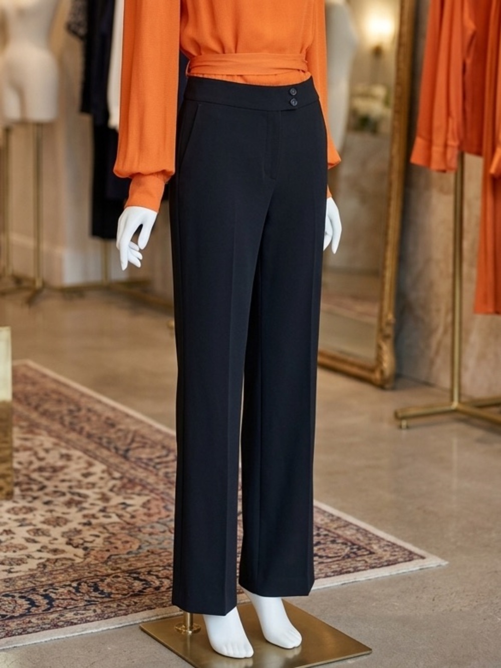 Talbots Black Wide-Leg Trousers